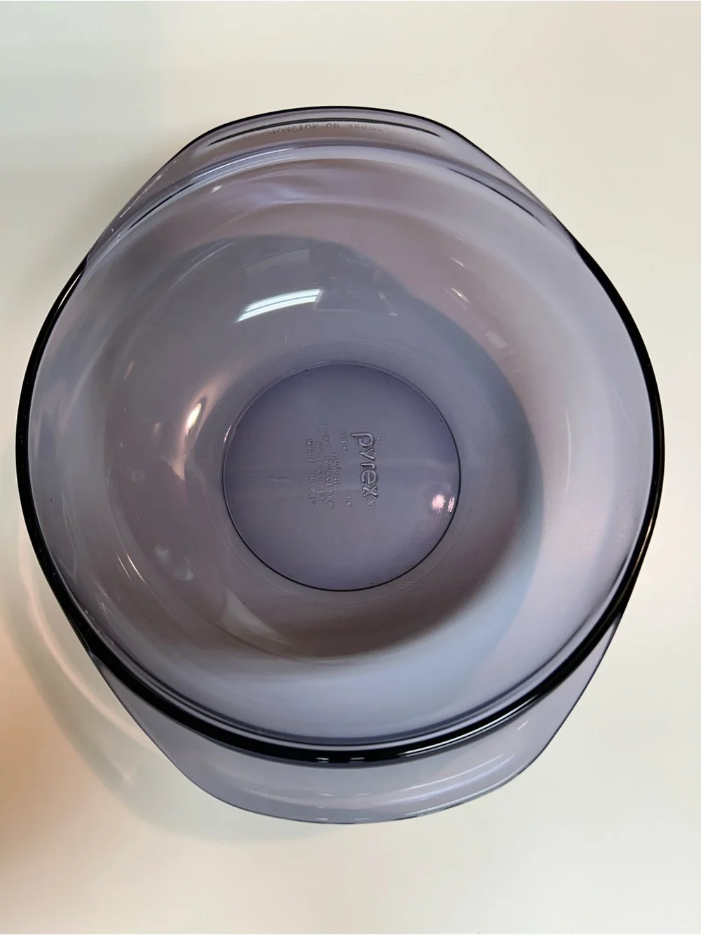 Pyrex amethyst round casserole dish